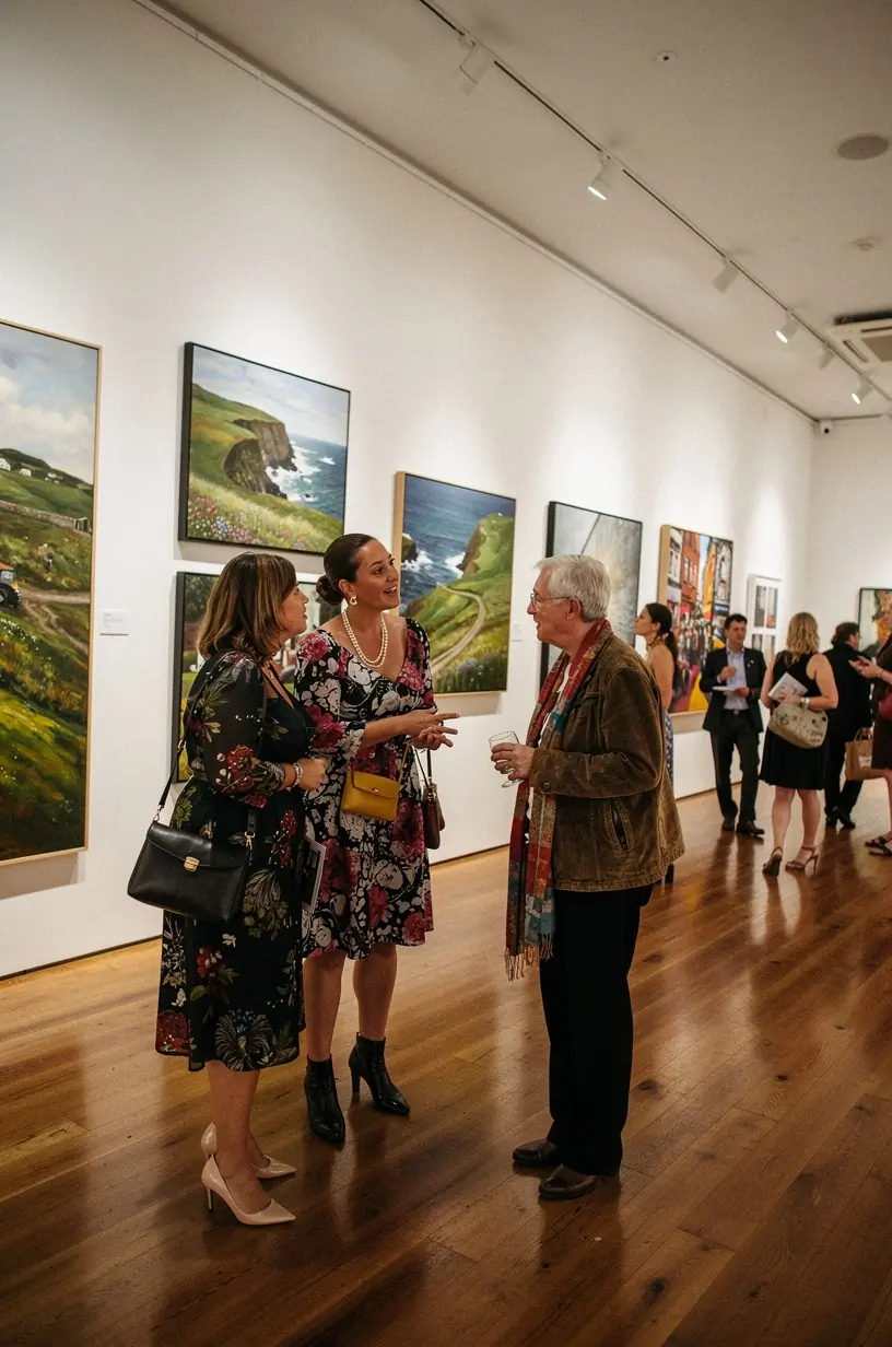 Group of diverse people discussing books in a cozy setting